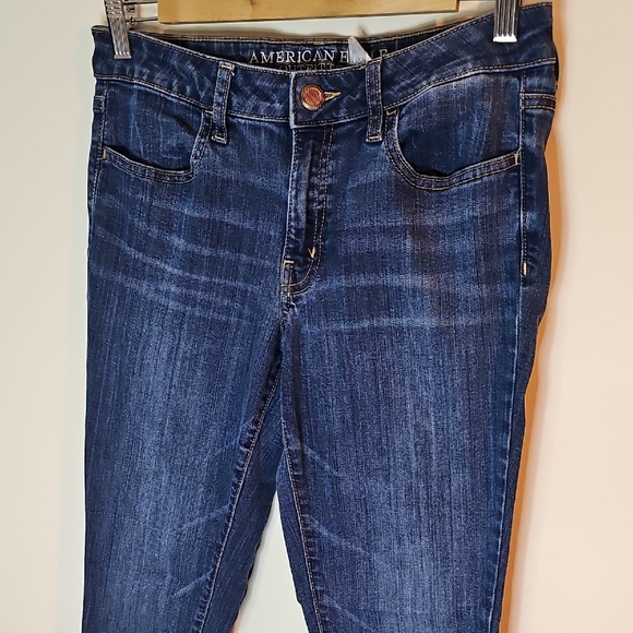 American Eagle Outfitters Size 8 Dark Blue Ankle Jeggings - Picture 2 of 9